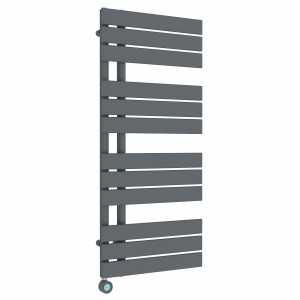 Kristiansund 1126 x 500mm Anthracite Thermostatic Touch Control Wifi Electric Heated Towel Rail