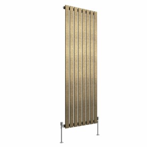 Karlstad 1600 x 546mm Black Gold Single Vertical Flat Panel Designer Radiator