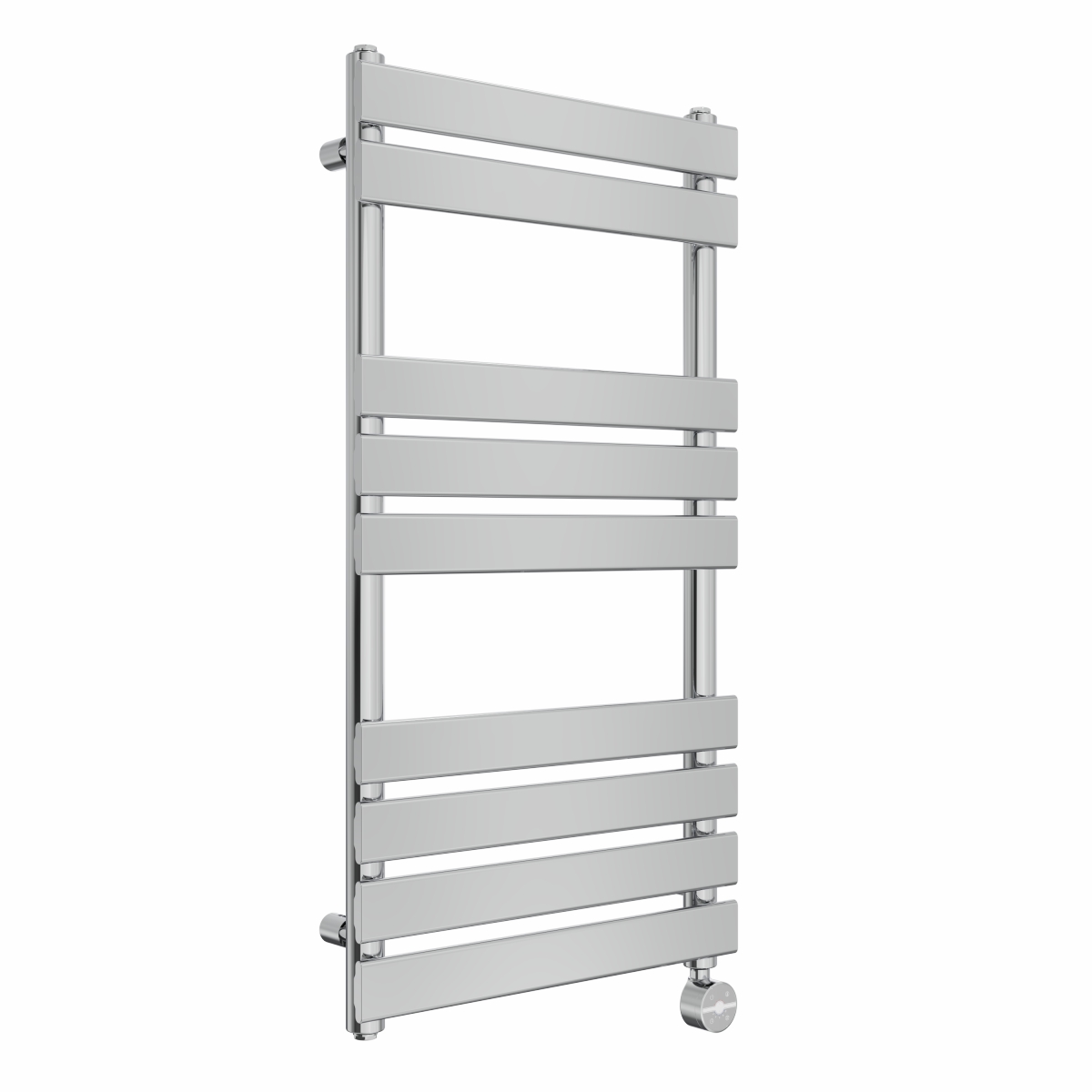 Juva 950 x 500mm Chrome Flat Panel Thermostatic Touch Control Electric Heated Towel Rail