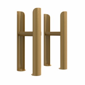 Bern Traditional Triple Column Radiator Feet - Metallic Gold