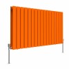 Karlstad 600 x 1158mm Bright Orange Double Flat Panel Horizontal Designer Radiator