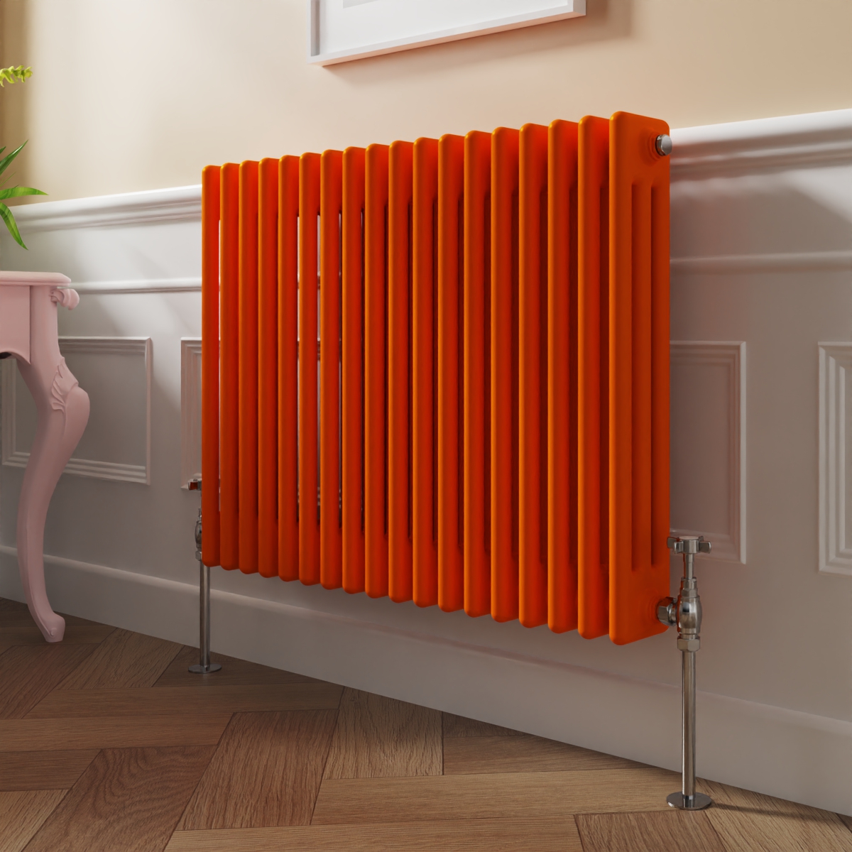 Bern 600 x 830mm Bright Orange Triple Horizontal Column Radiator