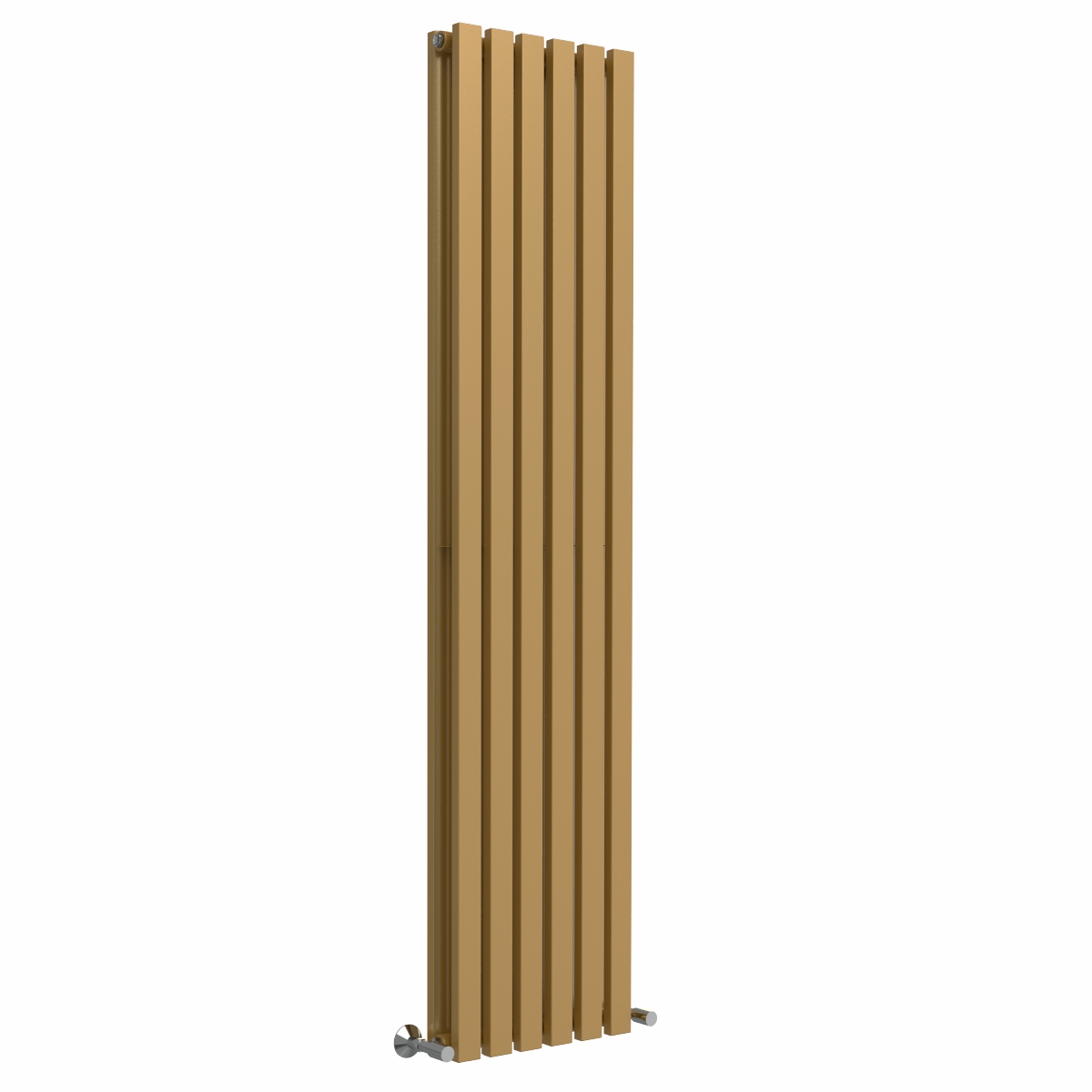 Lulea 1800 x 410mm Metallic Gold Double Flat Panel Vertical Designer Radiator
