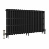 Classic 745 x 1336mm Black Primered Finish Triple Column Cast Iron Radiator - 21 Sections