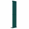 Lulea 1800 x 340mm Blue Green Single Flat Panel Vertical Designer Radiator