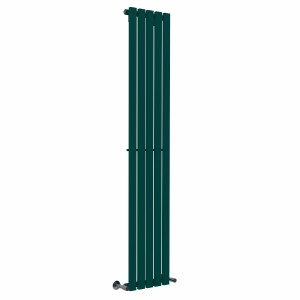 Lulea 1800 x 340mm Blue Green Single Flat Panel Vertical Designer Radiator