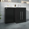 Calm Matt Black Right Hand Combination Vanity Set with Concealed Cistern (No Toilet)