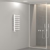 Carisa Terra L 800 x 500mm White Designer Aluminium Towel Rail
