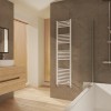 Fjord 1600 x 400mm Curved White Heated Towel Rail
