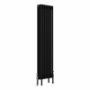 Bern 1500 x 380mm Traditional Black Vertical Four Column Radiator