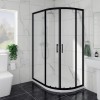 Ennerdale - 1200 x 800mm Offset Quadrant Shower Enclosure - Black (Reversible Left/Right)