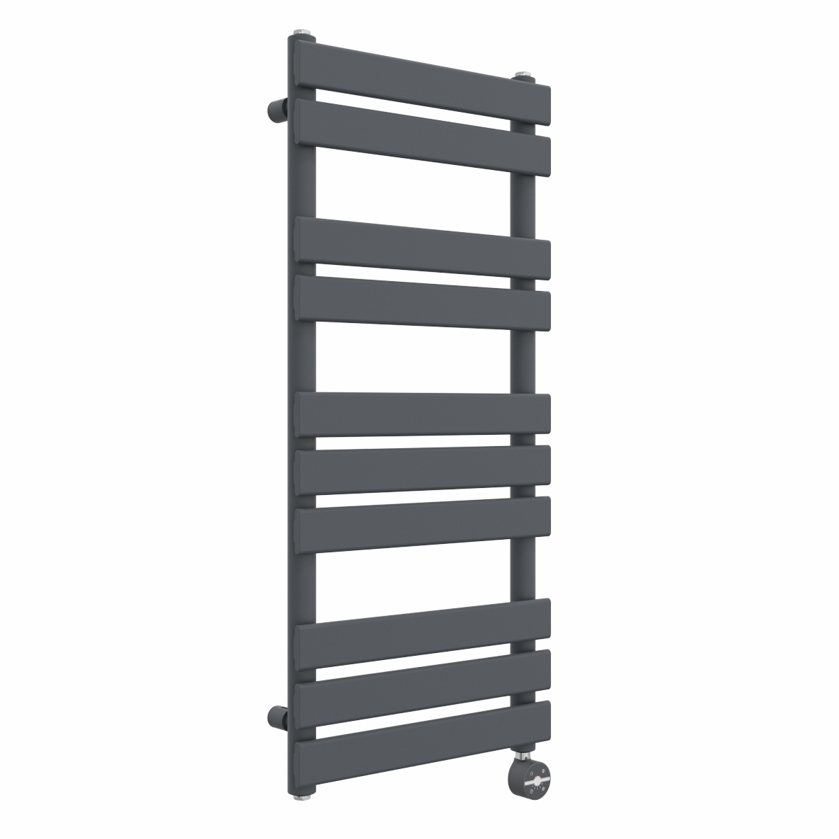 Juva 1000 x 450mm Sand Grey Flat Panel Thermostatic Touch Control Electric Heated Towel Rail