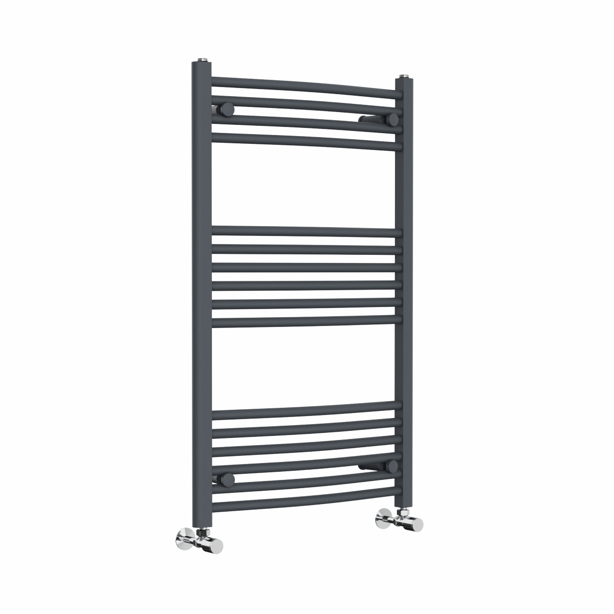 Fjord 1000 x 600mm Curved Anthracite Heated Towel Rail