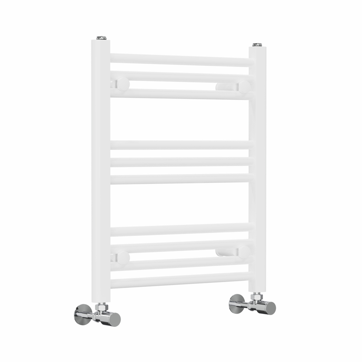 Bergen 600 x 500mm Straight White Heated Towel Rail