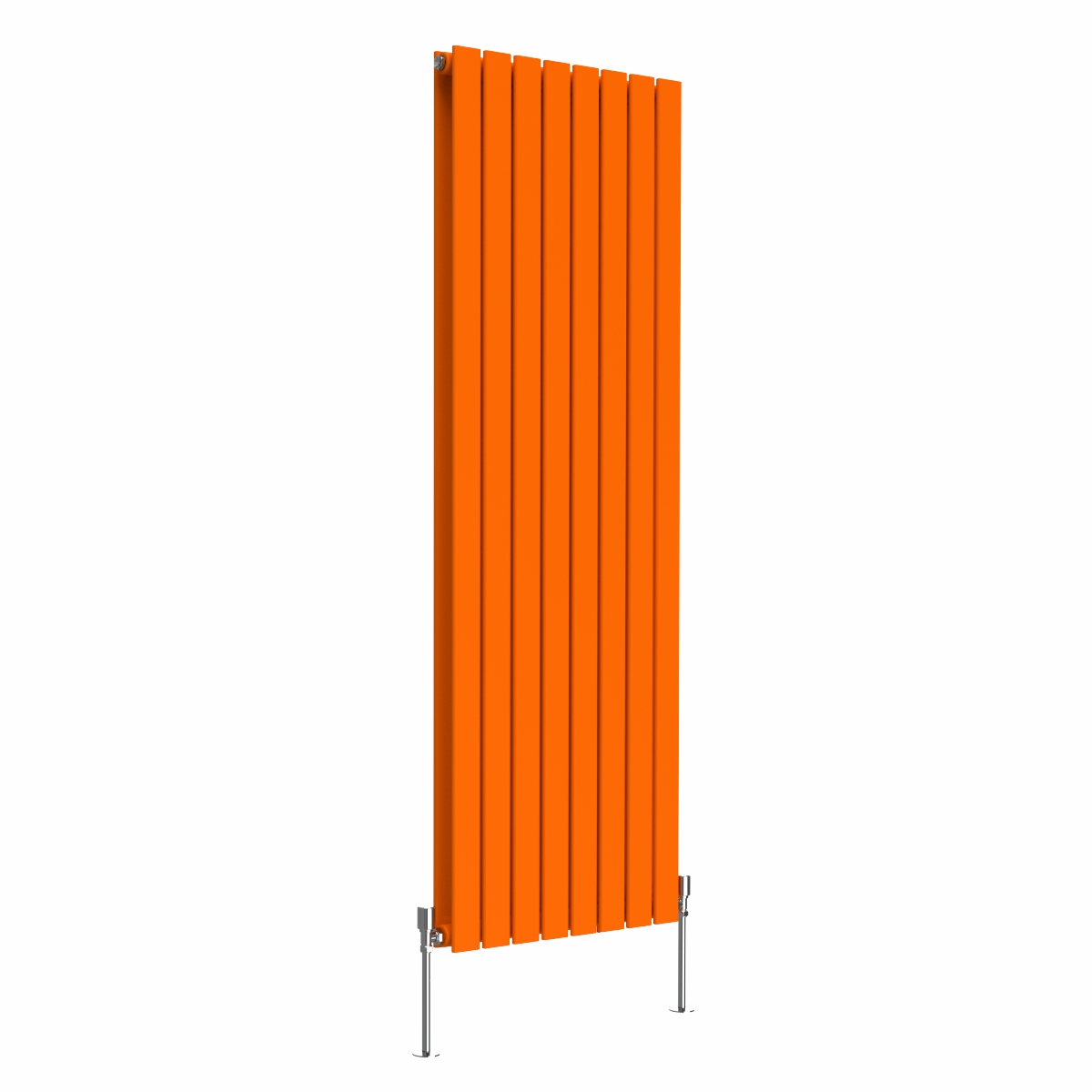 Karlstad 1600 x 546mm Bright Orange Double Flat Panel Vertical Designer Radiator