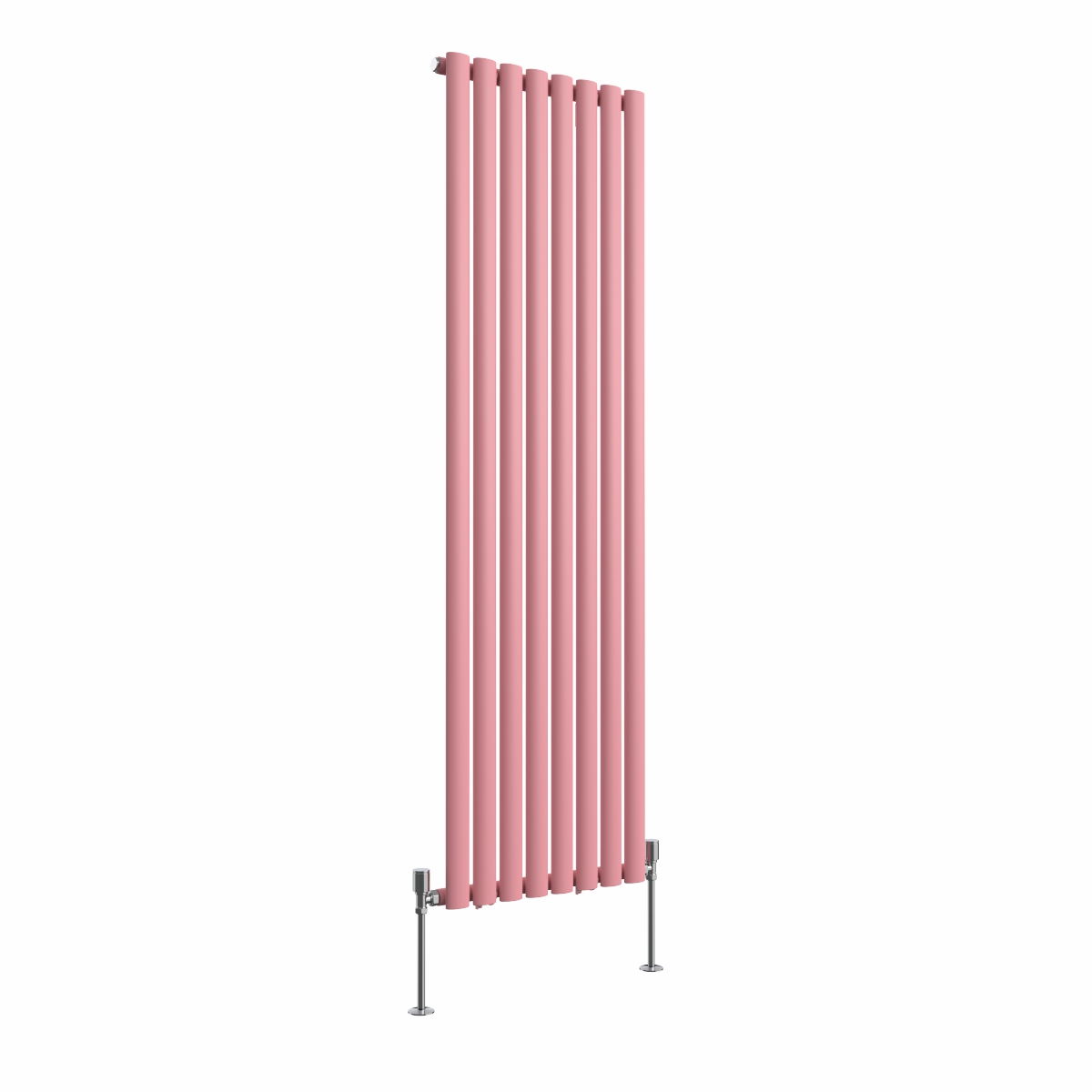 Norden 1600 x 473mm Rose Clair Pink Single Vertical Oval Column Designer Radiator