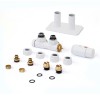 Terma Twins Right Sided All in One Integrated 50 mm Valve with Pipe Masking Set for Hex Radiator - White
