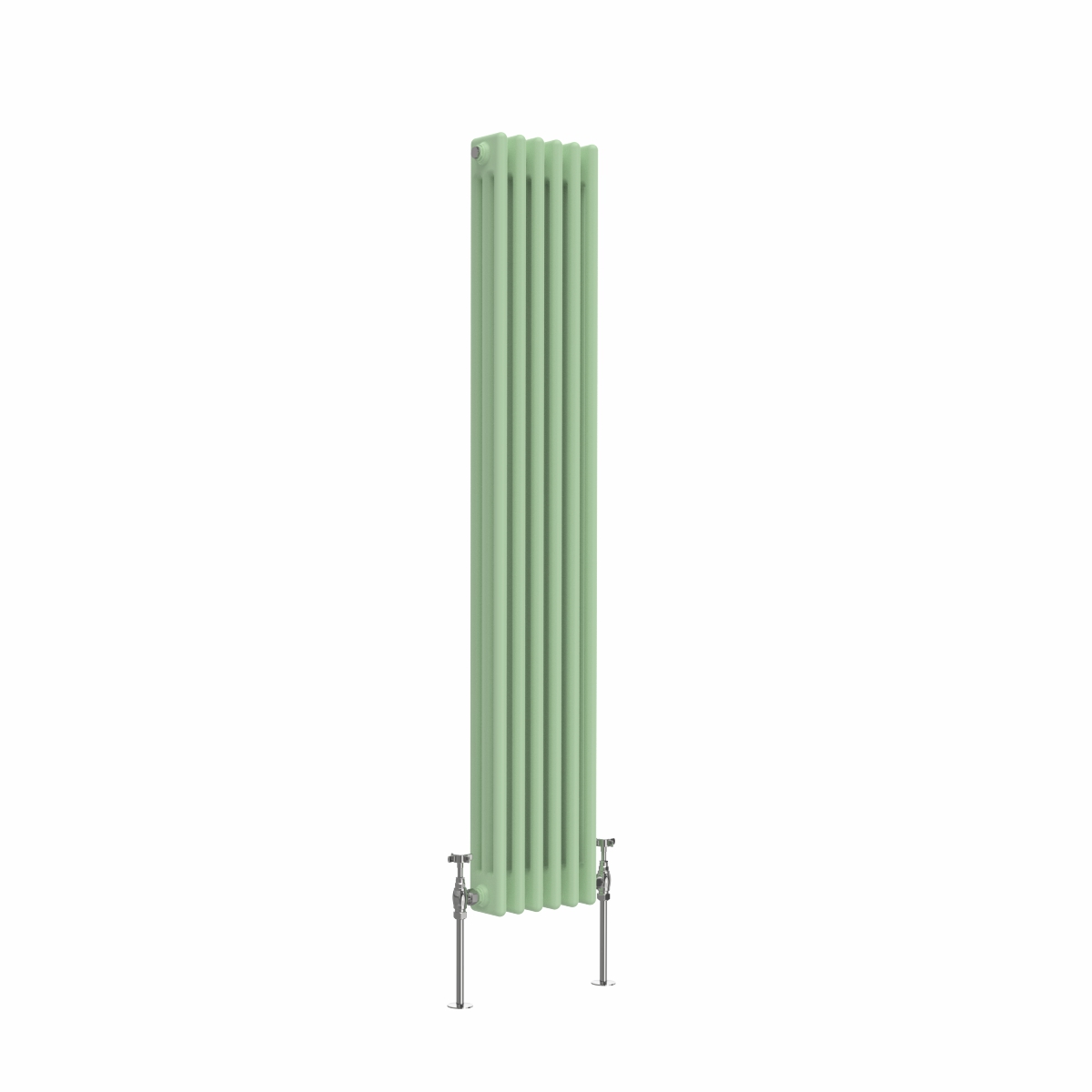 Bern 1500 x 200mm Pastel Green Triple Vertical Column Radiator