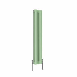 Bern 1500 x 200mm Pastel Green Triple Vertical Column Radiator