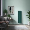 Karlstad 1600 x 410mm Blue Green Single Flat Panel Vertical Designer Radiator