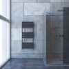 Carisa Mack Bath 1145 x 500mm Anthracite Designer Aluminium Towel Rail