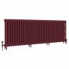 Classic  745 x 2080mm Farrow & Ball Eating Room Red Triple Column Cast Iron Radiator - 33 Sections