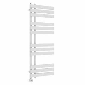 Koli 1200 x 450mm White Thermostatic Touch Control Electric Heated Towel Rail