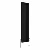Bern 1500x380mm Black Triple Vertical Column Radiator