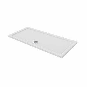 Essentials 1700 x 800mm Rectangle Stone Shower Tray White