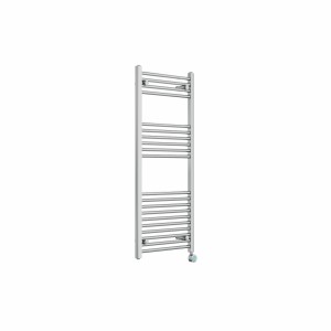 Bergen 1200 x 500mm Straight Chrome Thermostatic Touch Control Wifi Electric Heated Towel Rail