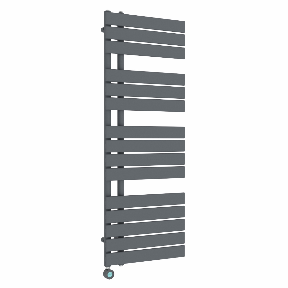 Kristiansund 1380 x 500mm Anthracite Thermostatic Touch Control Electric Heated Towel Rail