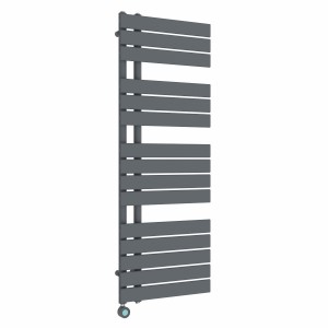Kristiansund 1380 x 500mm Anthracite Thermostatic Touch Control Electric Heated Towel Rail
