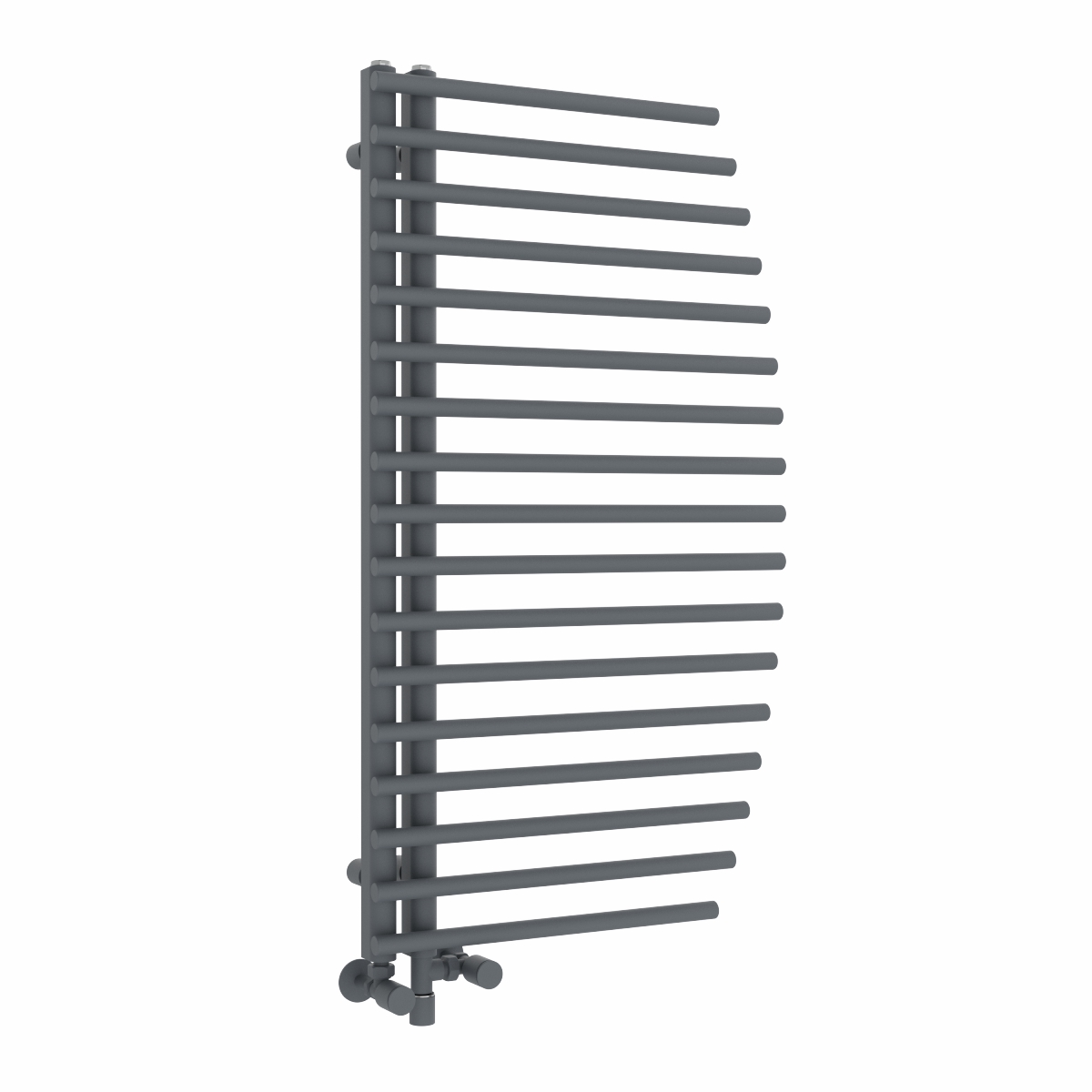 Sigla 1000 x 550mm Dual Fuel Anthracite Simple Electric Heated Towel Rail