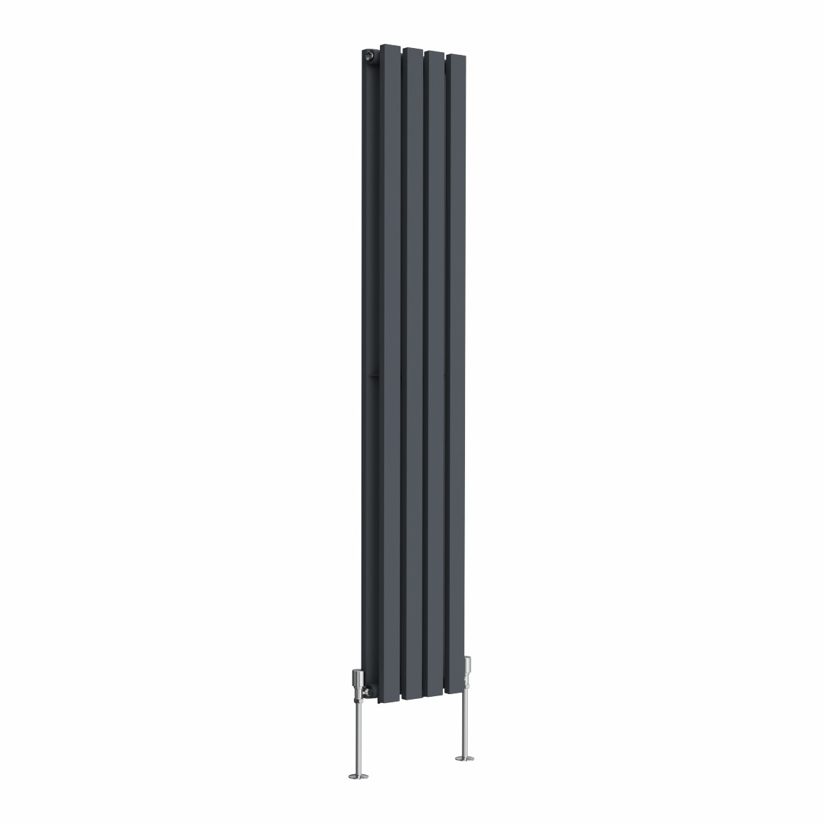 Lulea 1600 x 270mm Anthracite Double Vertical Flat Panel Radiator