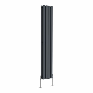 Lulea 1600 x 270mm Anthracite Double Vertical Flat Panel Radiator