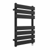 Juva 650 x 400mm Satin Black Flat Panel Simple Electric Heated Towel Rail