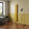 Norden 1800 x 237mm Zinc Yellow Single Vertical Oval Column Designer Radiator