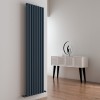 Carisa Tallis 1800 x 470mm Anthracite Designer Aluminium Radiator