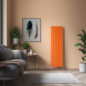 Karlstad 1800 x 546mm Bright Orange Single Flat Panel Vertical Designer Radiator