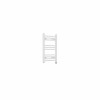 Bergen 600 x 400mm Straight White Prefilled Electric Heated Towel Rail