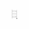Bergen 600 x 500mm Straight White Thermostatic Touch Control Wifi Electric Heated Towel Rail