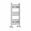 Fjord 600 x 300mm Curved Chrome Heated Towel Rail