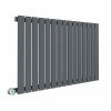 Karlstad 600 x 1022mm Anthracite Horizontal Flat Panel Wifi Electric Radiator - 1000W