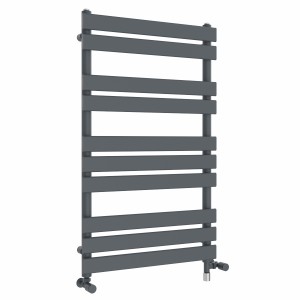 Juva 1000 x 600mm Dual Fuel Sand Grey Flat Panel Simple Electric Heated Towel Rail