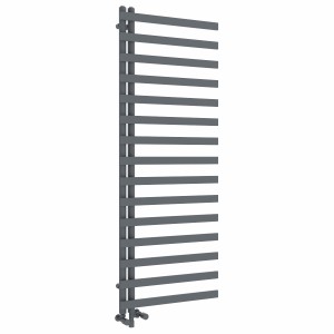 Kemi 1600 x 600mm Dual Fuel Anthracite Simple Electric Heated Towel Rail