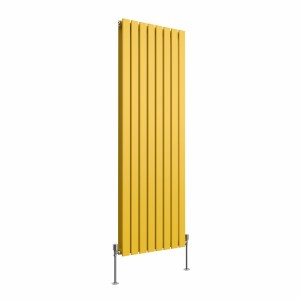Karlstad 1600 x 546mm Zinc Yellow Double Vertical Flat Panel Designer Radiator