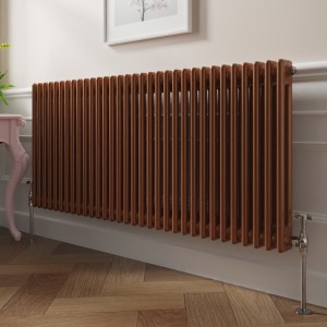 Bern 600 x 1460mm Metallic Bronze Double Horizontal Column Radiator