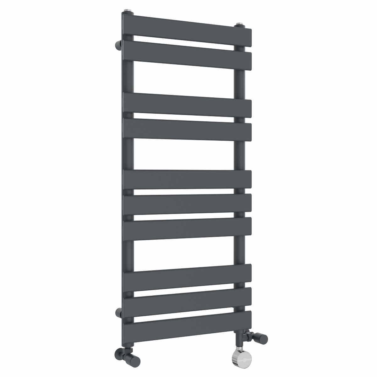 Juva 1000 x 450mm Dual Fuel Sand Grey Flat Panel Thermostatic Touch Control Electric Heated Towel Rail