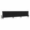 Classic 450 x 2080mm Black Primered Finish Triple Column Cast Iron Radiator - 33 Sections