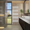 Koli 1600 x 600mm Dual Fuel White Thermostatic Touch Control Wifi Electric Heated Towel Rail